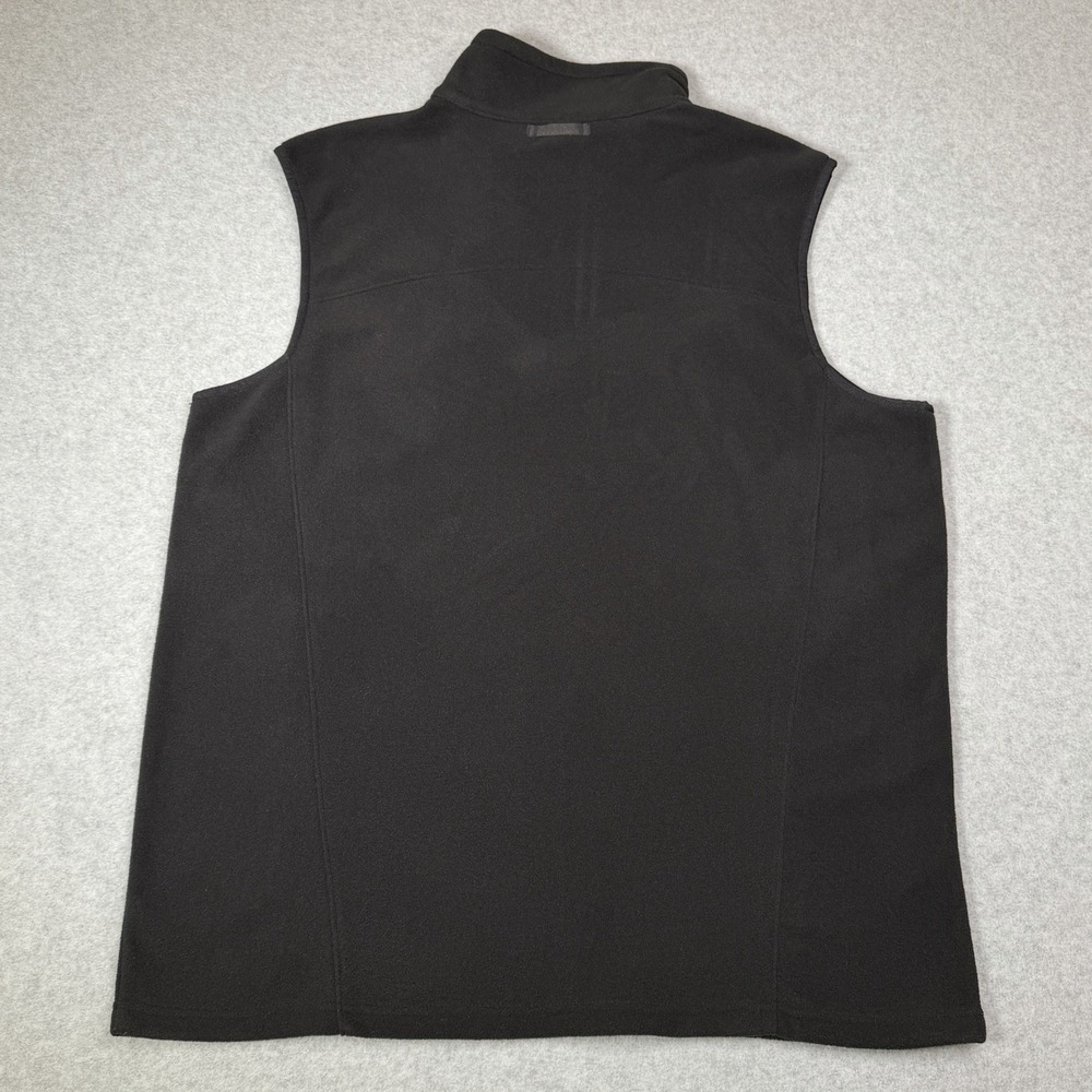 New Eddie Bauer Quest 200 Men's Large Tall LT Black Brushed Fleece Full Zip Vest - Picture 7 of 7
